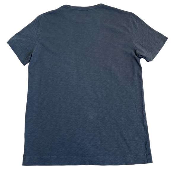 Theory Men's Gaskell Slub Cotton Dark Gray Short Sleeve T-shirt Slim Fit Sz S - Picture 9 of 13